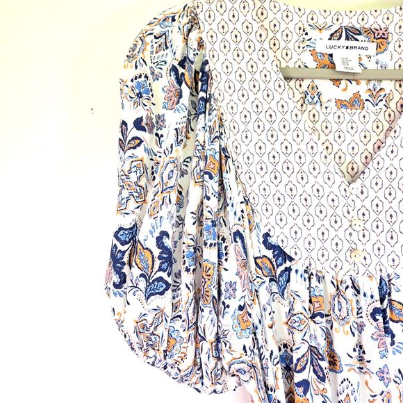 Lucky Brand peasant boho style midi dress. Size medium. - Picture 4 of 7